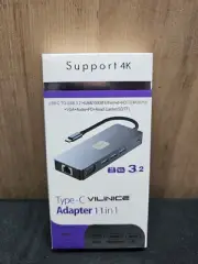USB-C Port Extender Docking 11 in 1 To HDMI, VGA, RJ45, PD, USB, TF, SD, AUDIO