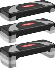 Meteor Aerobic Steps: Exercise Step Platform, Adjustable Stepper Home & Gym Card