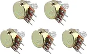 HALJIA 5 x Potentiometers 100K Ohm Compatible with Arduino Raspberry Pi and Other Knurled Shaft Projects