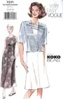 Vogue Vintage Pattern 7271 by KOKO BEALL: Misses Dress & Jacket Sizes 12 14 16