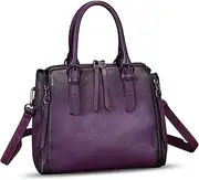 [IVTG] Genuine Leather Purses and Handbags for Women Satchel Bag Vintage Crossbody Shoulder Bag Top Handle Bag Purse
