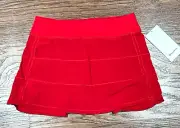 NEW Lululemon Pace Rival Mid-Rise Skirt Long Dark Red Size 6