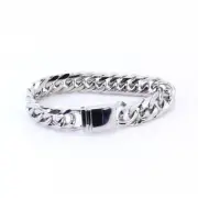 Miami Cuban Curb Link 10" Mens Solid Stainless Steel 16mm Silver Chain Bracelet