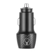 Bonelk Carbon Series 20W PD USB-C 18W QC 3.0 USB-A 20W Car Charger (Black)