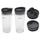 2 Pcs 16 OZ Cup with Four Lids,Blender Replacement Parts Accessories for1229