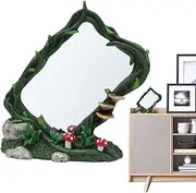 Resin Tree Vine Mirror | Vanity Standing Mirror - Antique Courtyard Sculpture for Indoor Outdoor, Balcony Landscape for Outdoor