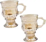 PEPLAYTAL 2pcs Elegant Highball Glass Goblets for Wine Creative Design Stable Structure for Home and Parties Easy to Clean Capacity
