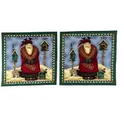 NWT Vintage Debbie Mumm Placemats St. Nicholas Father Winter (Set of 2)
