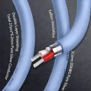Pure Silver RCA/ XLR Cable 1M/3.3ft 2 Core 20AWG Signal Wire HiFi Balanced Cable
