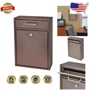 Tamper-Proof Security Drop Box - Wall Mounted Mailbox for Safe Document Access