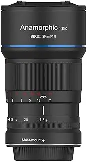 SIRUI 50mm F1.8 1.33X APS-C Anamorphic Lens for M Mount, Blue Flare