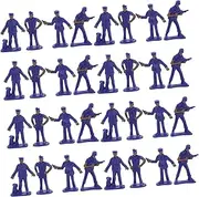 NAMOARLY 50pcs Police Model Mini Ornaments Simulation Police Figurine Simulation Police Prop Police Figurines Mini Police Decorations Police Station People Figure Desktop Decor Pp Blue