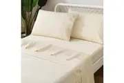 LINENOVA Comfort 500TC Cotton Bed Sheets Set Cream