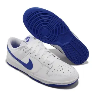 【NIKE 耐吉】休閒鞋 Dunk Low 白 皇家藍 男鞋 女鞋 Hyper Royal(DV0831-104)