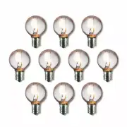 10-Pack LED Filament G40 Globe Shatterproof Light Bulb, Dimmable, 1W, E17