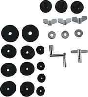 BESTonZON 1 Set Drum Kit Accessories Drum Accessories Hat Accessories Drum Hardware Accordion Handle Drum Cymbal Pad Drum Silencers Dampening Pads Drum Kit Wrench Truck Shift Knob Felt Black