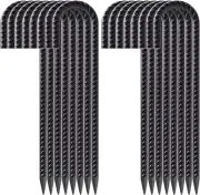Rebar Stakes J Hook (16Pcs) Heavy Duty 16 Inch Steel Ground Anchors Tent Stakes