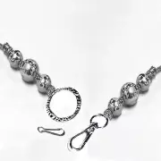 Necklace Lanyard, reading glasses, id badge holder, cord or chain, Silver Grey