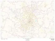 Travis County, Texas ZIP Codes Laminated Wall Map (MSH)