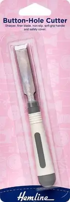 Hemline Button Hole Cutter, Soft Touch Handle, Approx. 12mm Sharper Finer Blade