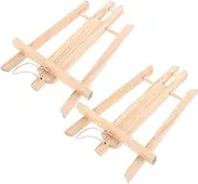 STOBOK 2 Pcs Tripod Stand Easley Stand for Painting Display Easel Table Easel Khaki Wooden