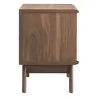 Modway Envision 2-Drawer Particleboard Nightstand in Walnut/White
