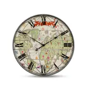 Personalized Custom Earth Wall Clock European Retro Creative Mute Clock Iron Living Room Clock-50CM