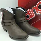 Dingo Cowgirl Western Cute Boots Chocolate 7 - Size 6.5 - Double Strap Zip up