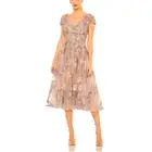 Mac Duggal Bronze Dusty Lilac Mauve Embroidered Cocktail Dress Size 18 $698