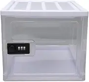 MTSDM Medicine Lock Box, Lockable Storage Box Plastic Lockable Boxes Refrigerator Lockable Boxes for Food Storage for Kitchen Home School and Office Safety Organizer Bin Tablet Locker Cell Phone Jail