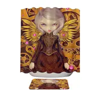 Mechanical Angel Steampunk Beautiful Clockwork Girl Shower Curtain