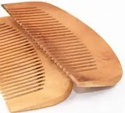 2 Pcs Natural Walnut Wood Comb Thickened Soft Tooth Wooden Hair Close Comb Teeth R1n4 Beaut Massage Anti-static Care Beard