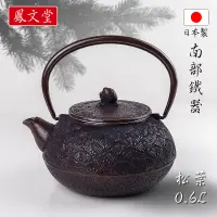 在飛比找蝦皮購物優惠-【鳳文堂】日本南部鐵器 鐵壺 松葉-0.6L