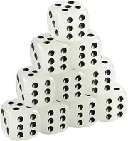 DECHOUS 10 Pack Glow in The 6-Sided Luminous Dices 16mm Acrylic Dices Table Dice for Game Props Party Favors