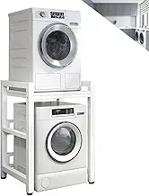 Laundry Room Storage Rack Over Washer Dryer Stand Cabinet with 400kg Capacity Bathroom Kitchen Balcony Rack for Washing Machine