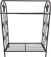 BestGiftEver Metal Free-Standing Quilt Rack in Rustic Western Style with Star