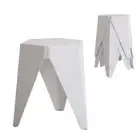 Artiss 4x Puzzle Stool Plastic Bar Stools Stackable Foot Stool Side Table White