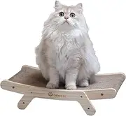 V-Select-In Cat Scratcher, 3 in 1 Cat Scratching Board, Cat Lounge with Multiple Scratching Angles, Wooden Cat Bed with Corrugated Cardboard Cat Scratcher, Cat Scratching Toy for Protecting Furniture