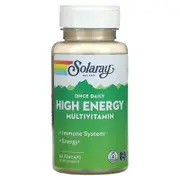 Solaray, Once Daily, High Energy Multivitamin, Iron Free, 60 VegCaps