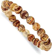 [JewelryWeb] 8mm Celestial Pillar Agate Beaded Stretch Bracelet-Stretch-Bracelet for Women