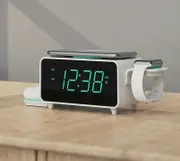 Emerson Radio Smartset Alarm Clock AM/FM Radio with Wireless Charging, Bluetooth Speaker, Fast Char