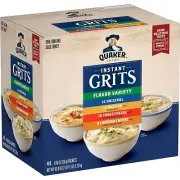 Quaker Instant Grits, 4 Flavor Variety Pack, Original, Butter, Cheese 44 Pack ✅