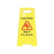 Cleanlink Wet Floor Safety Sign 32x31x65cm (Yellow)