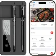Digital Meat Thermometer, Smart Bluetooth Wireless Dual Probe