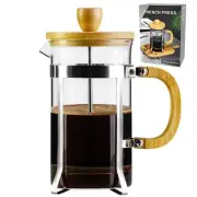 French Press Coffee Maker, Mini Coffee Press with Bamboo Handle, French Press of