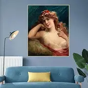DIY Painting by Numbers for Adults Emile Vernon《Young Woman with Daisies》 Adults Paint Kits Canvas Gifts Arts Crafts for Home Decor