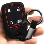 Silicone 5 Buttons Smart Key Case Fob Chain Cover For GMC Acadia Terrain Sierra