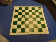 Chess Leather Tournament Roll Up Mat 20"x 20" & 2.25" Squares Chess Game Mat #02