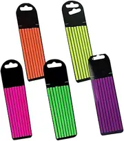 TEHAUX Cost- Fluorescent Index Stickers Adhesive Reading Strips for School Office and Home 5 Sheets Pack