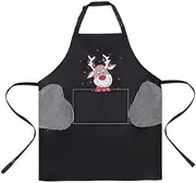 Elk Printed Apron Family Apron Matching Woman Men Apron Parent-Child Matching Aprons Kids Aprons for Home Cooking Baking Painting